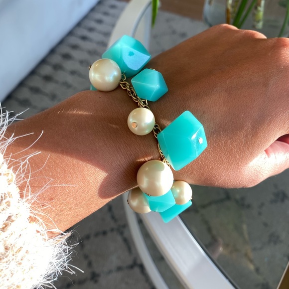 Aqua and Pearlescent Kate Spade Bracelet Gorgeous - Picture 3 of 3